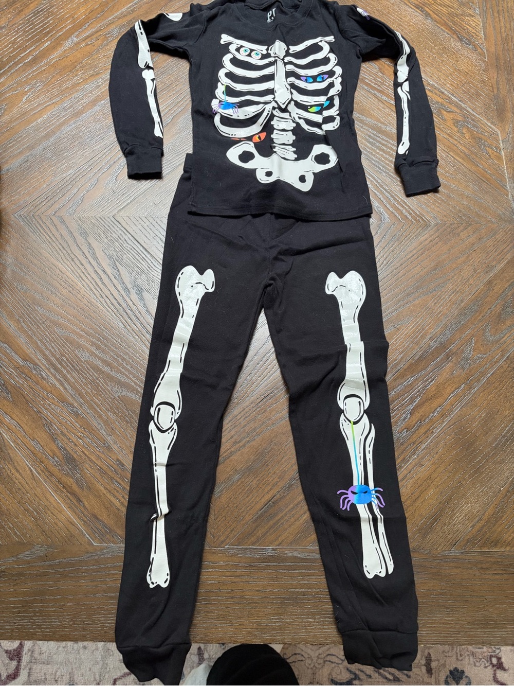 🎃 Halloween Skeleton Pajama Costume – Size 8